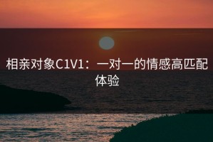 相亲对象C1V1：一对一的情感高匹配体验