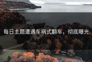 每日主题遭遇车祸式翻车，彻底曝光
