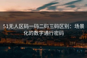 51无人区码一码二码三码区别：场景化的数字通行密码