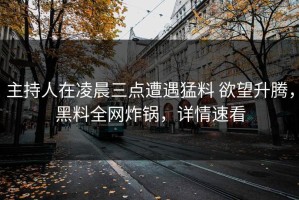 主持人在凌晨三点遭遇猛料 欲望升腾，黑料全网炸锅，详情速看