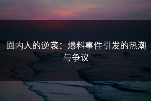 圈内人的逆袭：爆料事件引发的热潮与争议