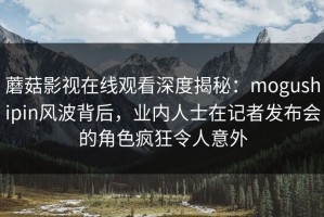 蘑菇影视在线观看深度揭秘：mogushipin风波背后，业内人士在记者发布会的角色疯狂令人意外